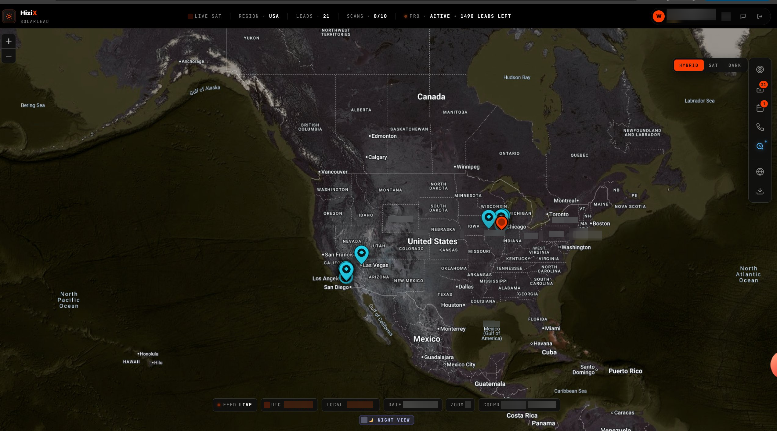 Done For You Solar Command Center — live satellite map